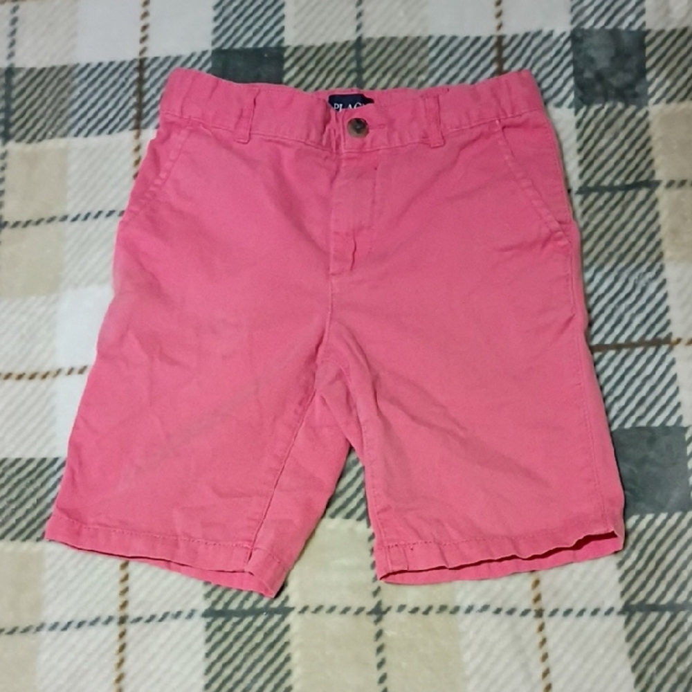 Light Red Cotton Shorts